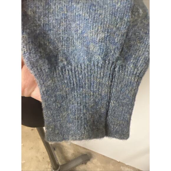 James Pringle Pure New Wool Pullover Sweater Mock Neck Small Womens Blue - Picture 4 of 7